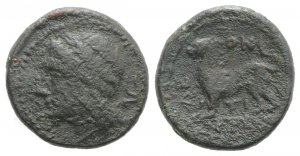 Sicily, Leontini, c. 210-200 BC. Æ (14mm, ... 