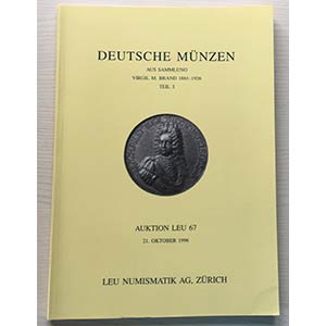 Leu Numismatik, Auktion 67.Deutsche Munzen ... 