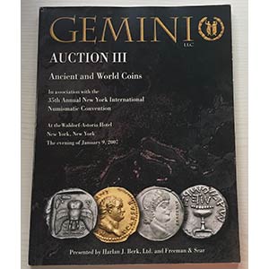 Gemini Auction III. Ancient and World Coins. ... 