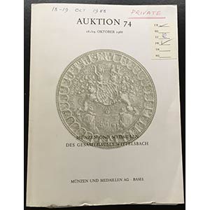 Munzen und Medaillen Auction 74. ... 