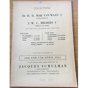 Schulman J. Collection Dr. H.D. Mak Van Waay ... 