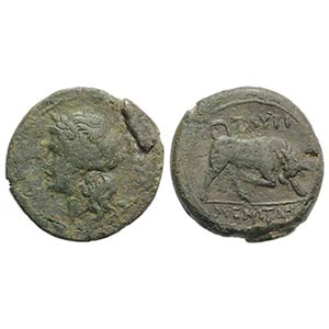 Sicily, Tauromenion, c. 275-216/2 BC. Æ ... 