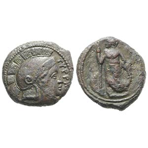 Sicily, Tyrrhenoi, 354/3-344 BC. Æ (23mm, ... 
