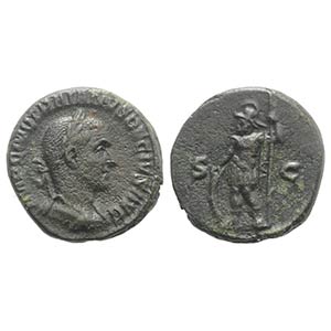 Trajan Decius (249-251). Æ Semis (17mm, ... 