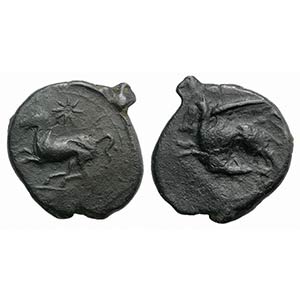 Sicily, Kainon, c. 365 BC. Æ (24mm, ... 
