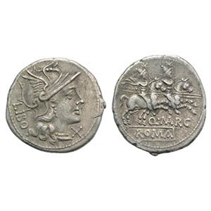 Q. Marcius Libo, Rome, 148 BC. AR Denarius ... 