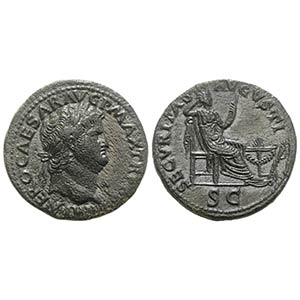 Nero (54-68). Æ Dupondius (28mm, 14.02g, ... 