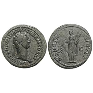 Domitian (81-96). Æ As (30mm, 10.95g, 7h). ... 