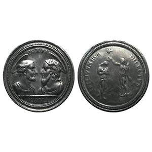 Italy, 19th century. White Metal Medal ... 