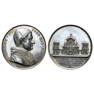 Papal, Gregorio XVI (1831-1846). AR Medal ... 