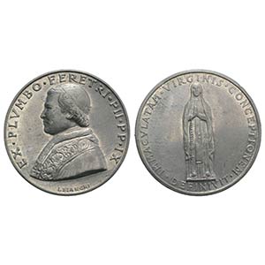Papal, Pio IX (1846-1878). PB Medal 1878 ... 