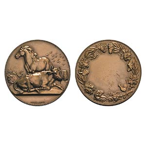 France, Æ Medal 1886 (50mm, 74.57g, 12h), ... 