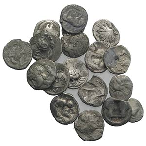 Magna Graecia, lot of 18 AR Fractions, to be ... 