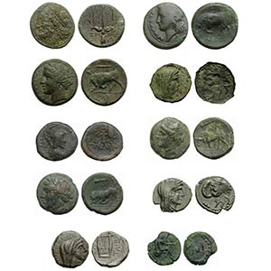 Sicily, lot of 10 Æ coins, to be catalog. ... 