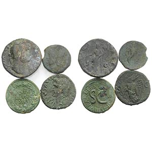 Lot of 4 Æ Greek and Roman coins, including ... 