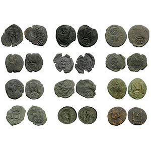 Lot of 12 Æ coins, including Augustus ... 