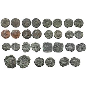 Lot of 15 Late Roman and Byzantine Æ coins, ... 
