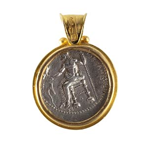 ANCIENT COIN AND GOLD PENDANT - BY ... 