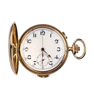 SOLID 18K GOLD REPEATER HUNTER POCKET WATCH ... 