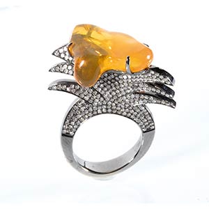 FIRE OPAL, DIAMOND AND GOLD ... 
