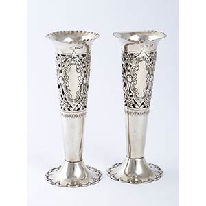 ANTIQUE PAIR OF STERLING SILVER ... 
