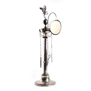 A SOLID 889‰ SILVER OIL LAMP -  VINCENZO ... 
