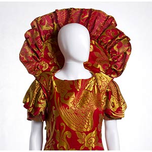 GOLD AND RED BROCCADE DRESSMid ... 