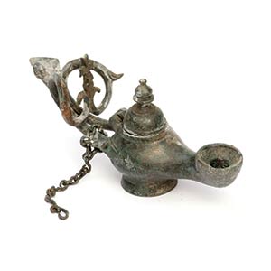 Byzantine Bronze Lamp on a Pricket ... 