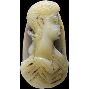 A roman, double-layer onyx cameo. Bust of a ... 