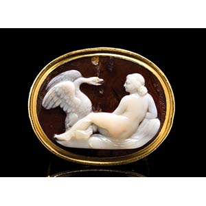  An agate cameo by G. Pichler, mounted in a ... 
