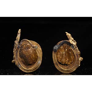 Pair of Etruscan Gold Bauletto ... 