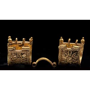Pair of Etruscan Gold miniature ... 