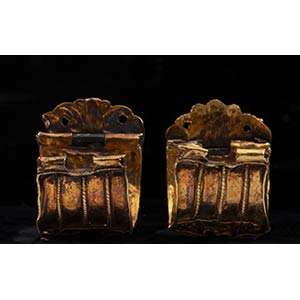 Pair of Etruscan Gold miniature ... 