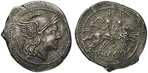 Anonymous, Quinarius, Rome, after 215-214 ... 