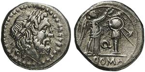 Q series, Victoriatus, Apulia, ca. 211-210 ... 