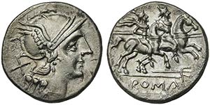 Trident series, Denarius, Rome, ca. 206-195 ... 