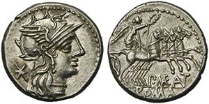 P. Maenius M.f. Antiaticus, Denarius, Rome, ... 