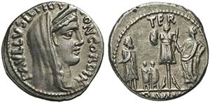 L. Aemilius Lepidus Paullus, Denarius, Rome, ... 