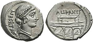 M. Lollius Palicanus, Denarius, Rome, 45 ... 