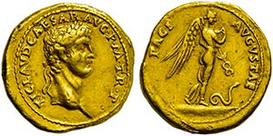 Claudius (41-54), Aureus, Rome, AD 41-42AV ... 