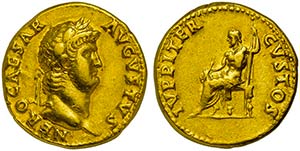 Nero (54-68), Aureus, Rome, ca. AD 64-65AV ... 