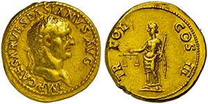 Vespasian (69-79), Aureus, Lugdunum, AD 71AV ... 