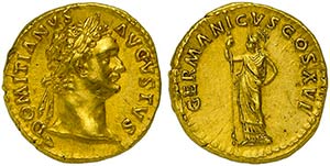 Domitian (81-96), Aureus, Rome, AD 92-94AV ... 