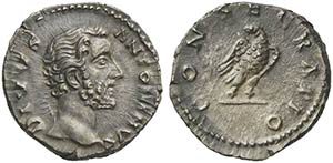 Divus Antoninus Pius, Denarius struck under ... 