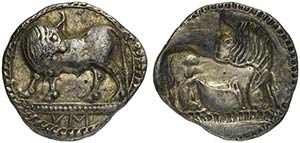 Lucania, Sybaris, Drachm, ca. 550-510 BCAR ... 