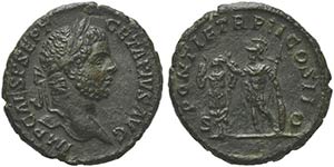 Geta (209-212), As, Rome, AD 210AE (g 9,06; ... 