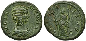 Julia Domna, As struck under Septimius ... 
