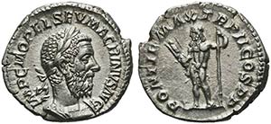 Macrinus (217-218), Denarius, Rome, AD 217AR ... 