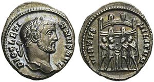 Diocletian (284-305), Argenteus, Rome, ca. ... 