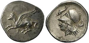 Corinthia, Corinth, Stater, ca. 405-345 BCAR ... 